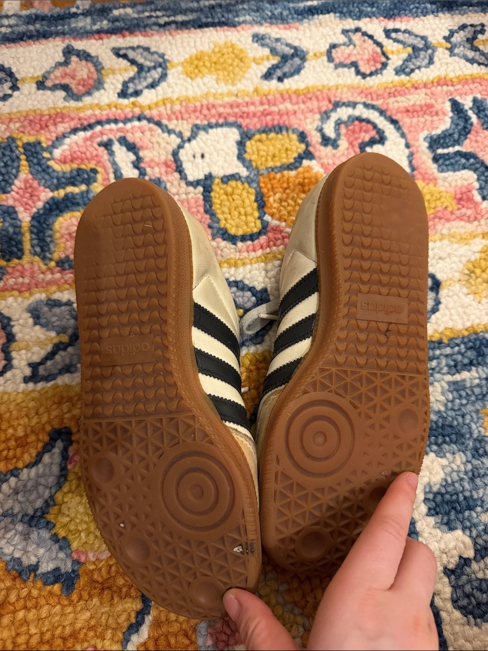 GUC Adidas navy and cream samples SZ 8.5 - Picture 2 of 3